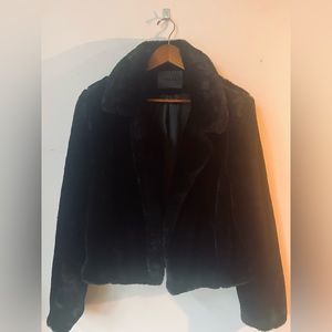 NWOT BlankNYC Faux Fur Jacket, Black, XL